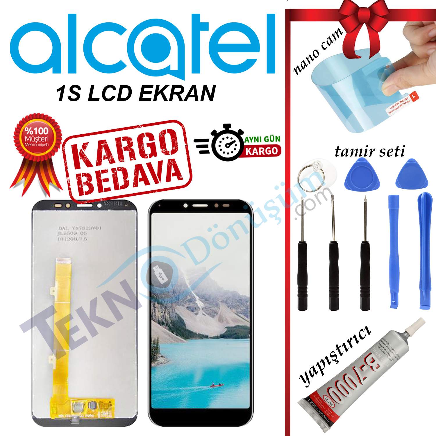 ALCATEL 1S ORJİNAL LCD DOKUNMATİK EKRAN