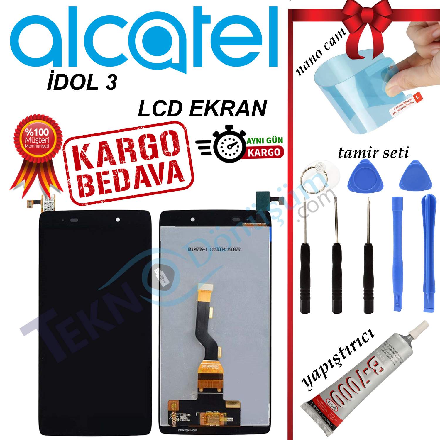 ALCATEL İDOL 3 ORJİNAL LCD DOKUNMATİK EKRAN