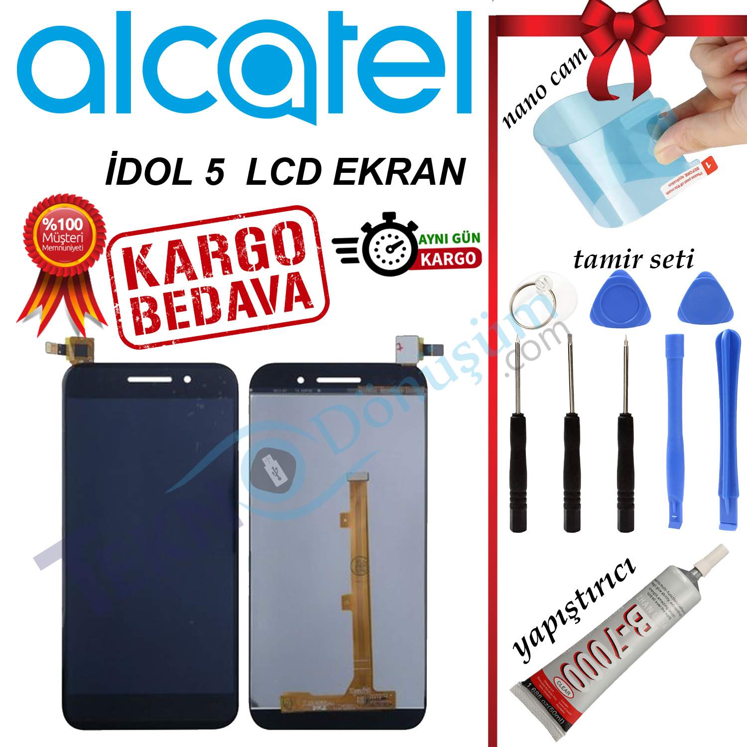 ALCATEL İDOL 5 ORJİNAL LCD DOKUNMATİK EKRAN
