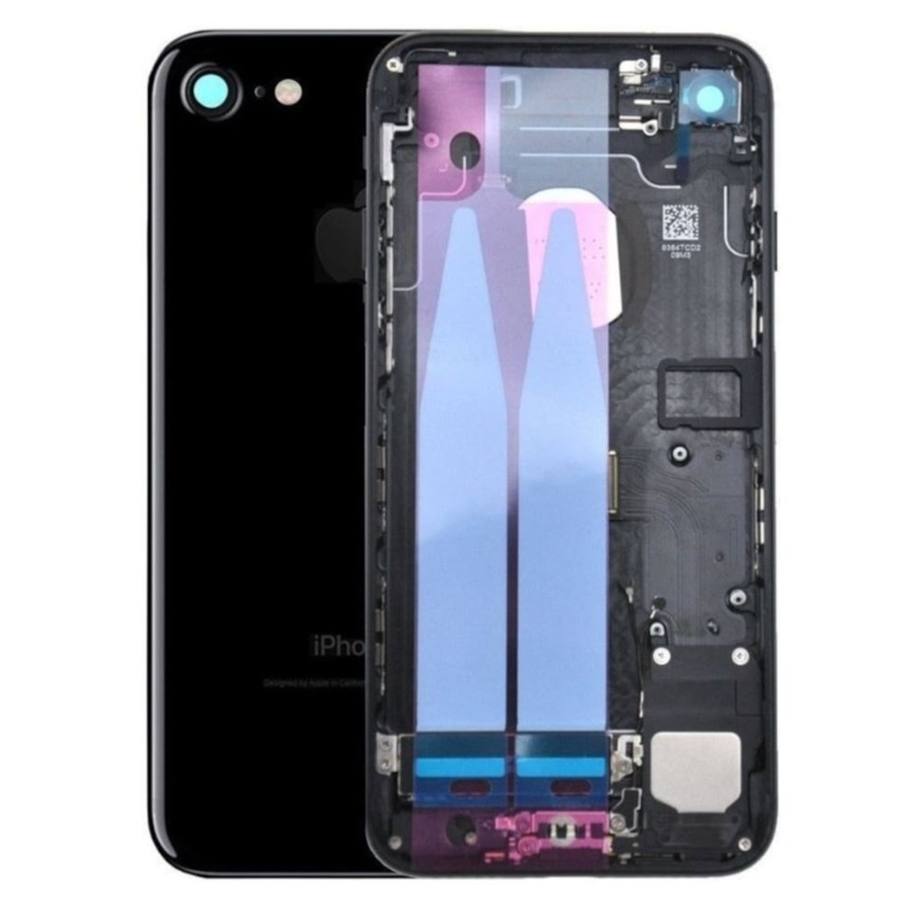 Apple Iphone 7 JET BLACK Full Dolu Kasa Kapak Tamir Seti