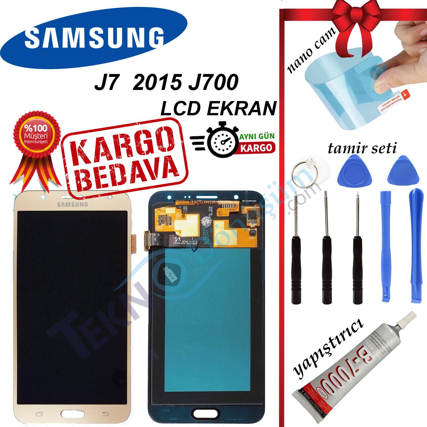 SAMSUNG J7 2015 J700 LCD DOKUNMATİK EKRAN A KALİTE TFT