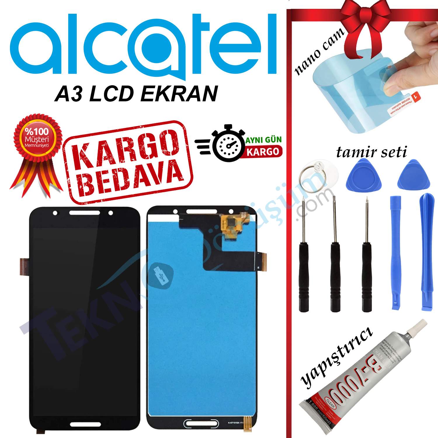 ALCATEL A3 ORJİNAL LCD DOKUNMATİK EKRAN