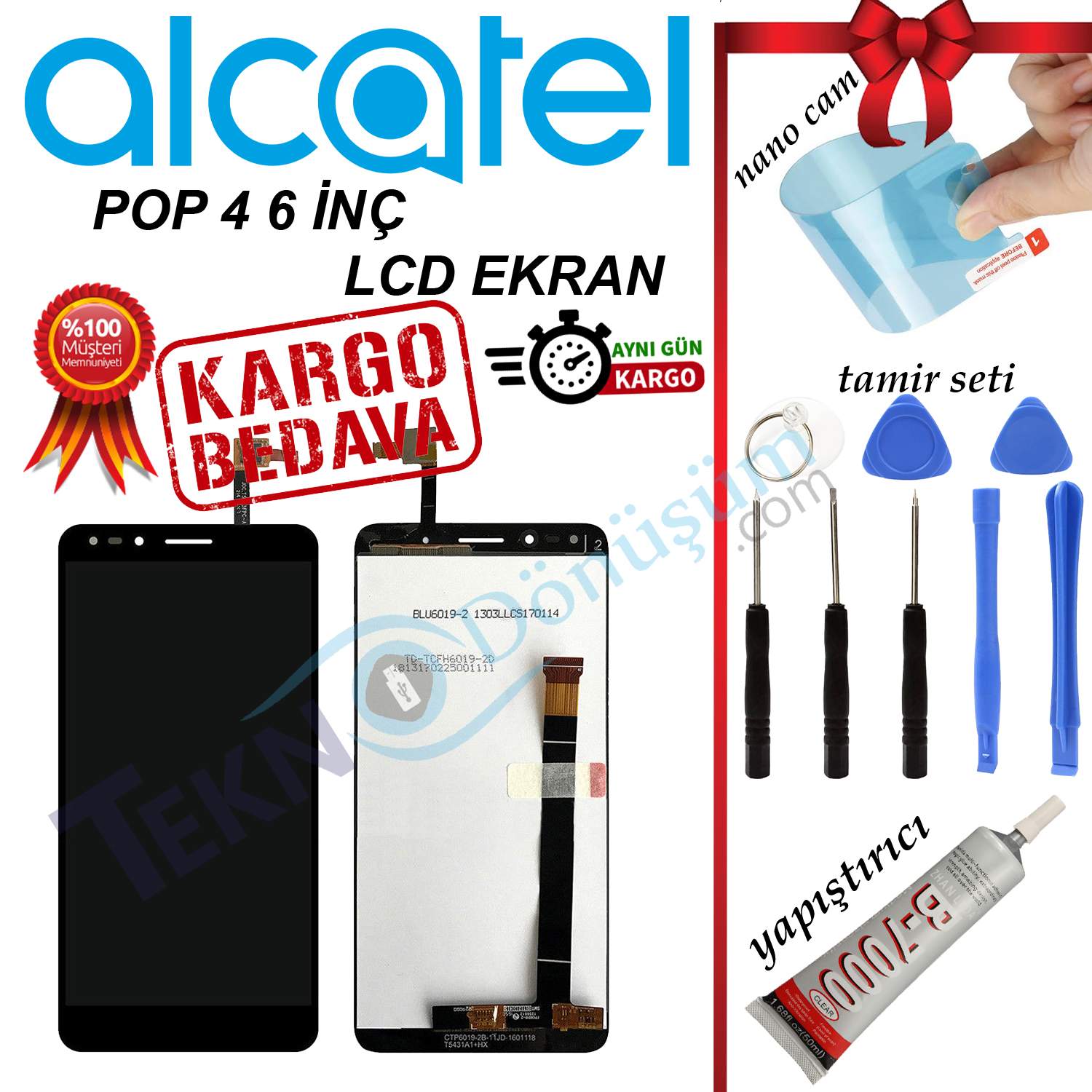 ALCATEL POP 4 6 İNÇ  LCD DOKUNMATİK EKRAN